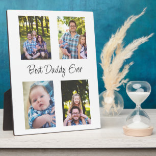 Placa Expositora Foto personalizada del mejor papá del mundo