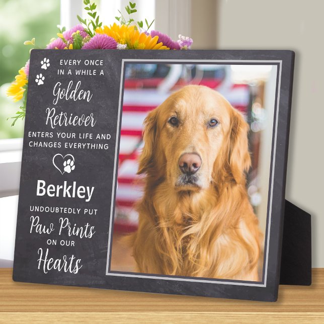 Placa Expositora Foto personalizada mascota perro retriever dorado  (Subido por el creador)