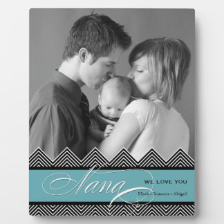Placa Expositora Foto personalizada moderna de Nana Zig Zag Chevron