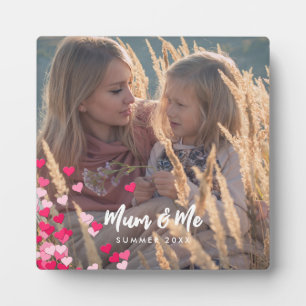 Placa Expositora Foto personalizado Moderna Escribiendo Corazones R