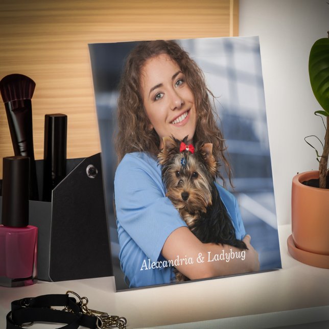 Placa Expositora Foto personalizado Personaliza Easel (Custom Photo Personalize Easel Plaque is great to place your favorite photo give as a gift. )