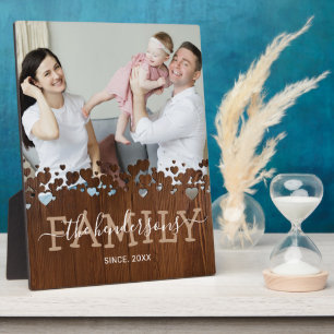 Placa Expositora Foto Rustic Country Family