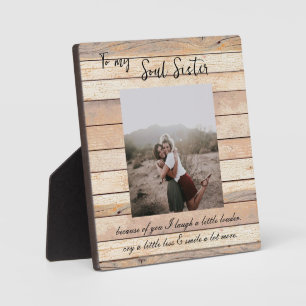 Placa Expositora Foto Rustic Wood Plaque Soul Herster foto