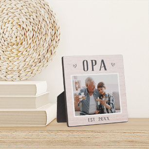 Placa Expositora Foto Rustica Personalizada De Opa Abuelo