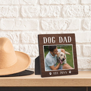 Placa Expositora Foto Rustica Personalizada De Papá Perro
