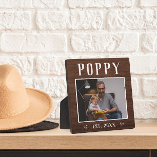 Placa Expositora Foto Rustica Personalizada Del Abuelo De La Adormi