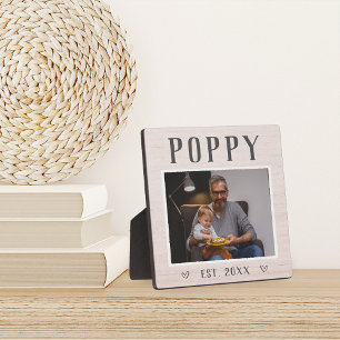 Placa Expositora Foto Rustica Personalizada Del Abuelo De La Adormi