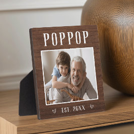 Placa Expositora Foto Rustica Personalizada Del Abuelo De Poppop