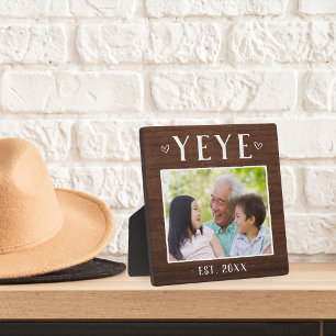 Placa Expositora Foto Rustica Personalizada Del Abuelo Yeye