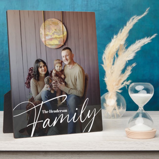 Placa Expositora Foto simple de la familia de Personalizados (Lado)