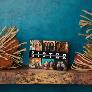 Placa Expositora Foto y nombres del Collage de guiones de la mejor 