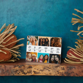 Placa Expositora Foto y nombres del Collage de guiones de la mejor