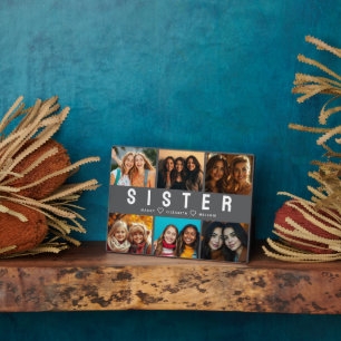 Placa Expositora Foto y nombres del Collage de guiones de la mejor 