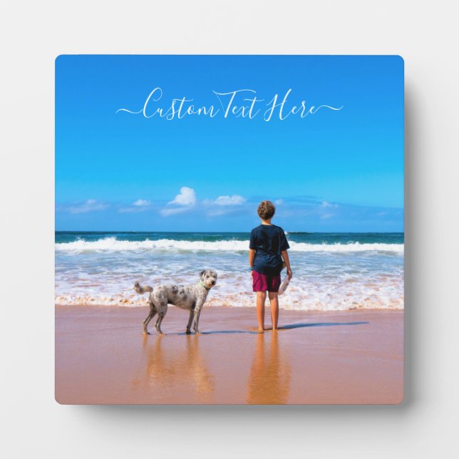 Placa Expositora Foto y texto personalizado - Su propio diseño - Mi (Frente)