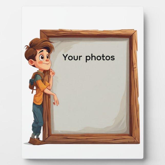 Placa Expositora Fotoframe-Design mit Jungen - Heb deinen Moment (Frente)