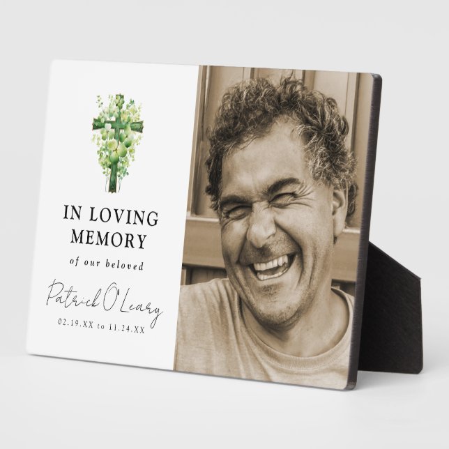 Placa Expositora Fotografía conmemorativa de la Cruz de Chamrock Cl (Lado)