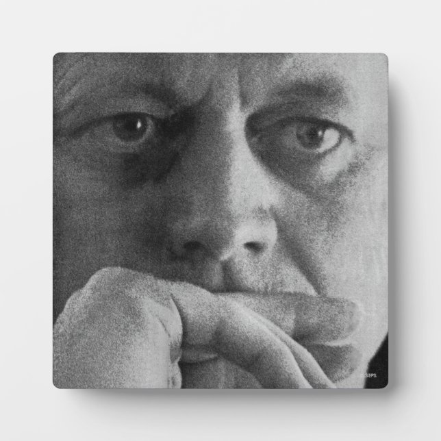 Placa Expositora Fotografía de John F. Kennedy (Frente)