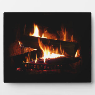 Placa Expositora Fotografía de la escena de invierno cálida de la c