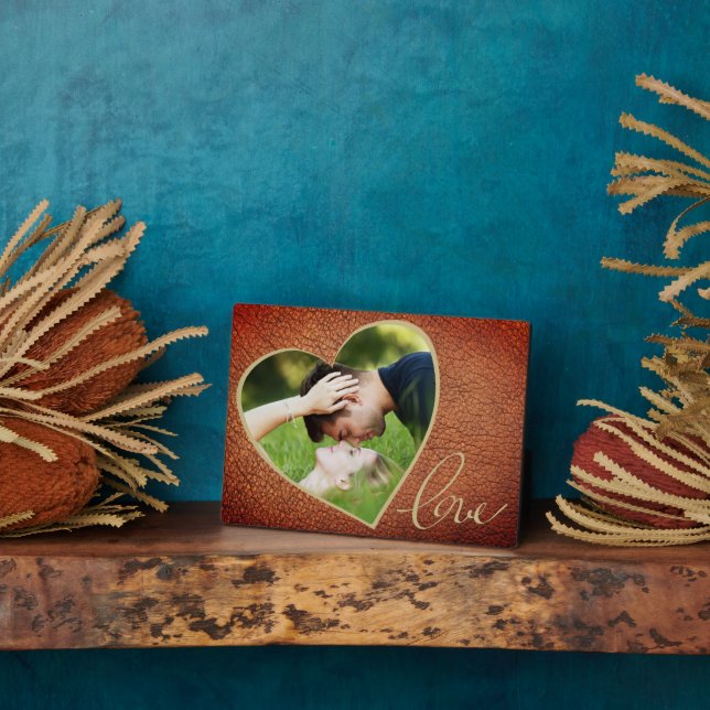 Placa Expositora Fotografía de San Valentín con amor impreso en cue (Lado)