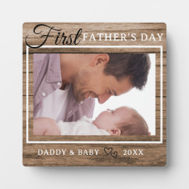 Placa Expositora Fotografía del Día del Primer Padre enmarcada made