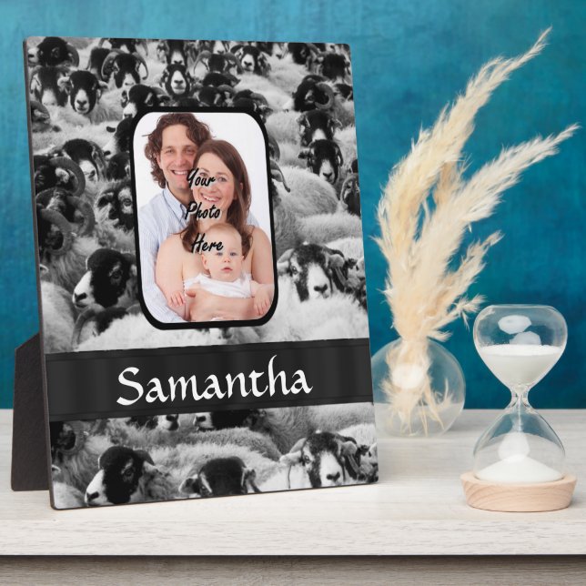 Placa Expositora Fotografía personalizada de ovejas (Lado)