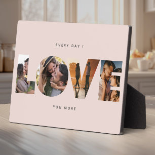 Placa Expositora Fotomontaje de AMOR personalizado Modernidad minim