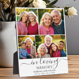 Placa Expositora Fotomontaje de recuerdo en memoria de seres querid