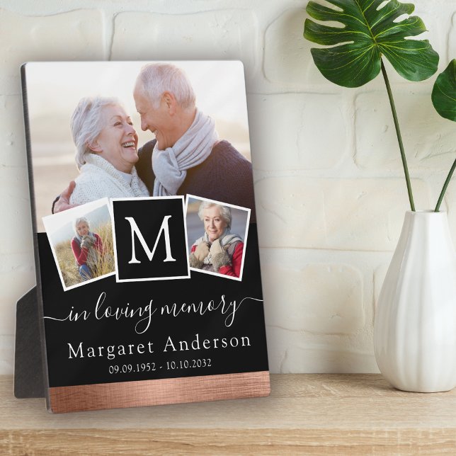 Placa Expositora Fotomontaje de recuerdo funeral conmemorativo en m (Subido por el creador)