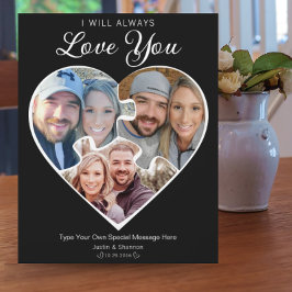 Placa Expositora Fotomontaje en forma de corazón Amor Aniversario R