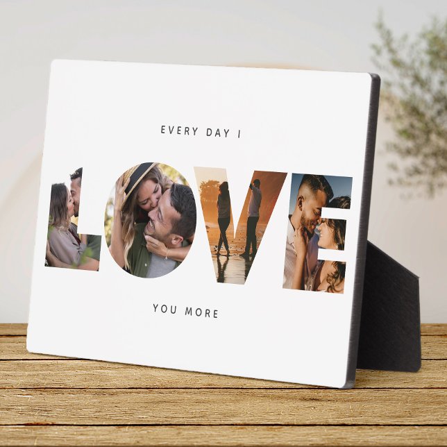 Placa Expositora Fotomontaje moderno de LOVE Cutout Día de San Vale (Subido por el creador)