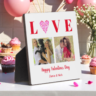 Placa Expositora Fotos de amor blanco rosa de San Valentín 