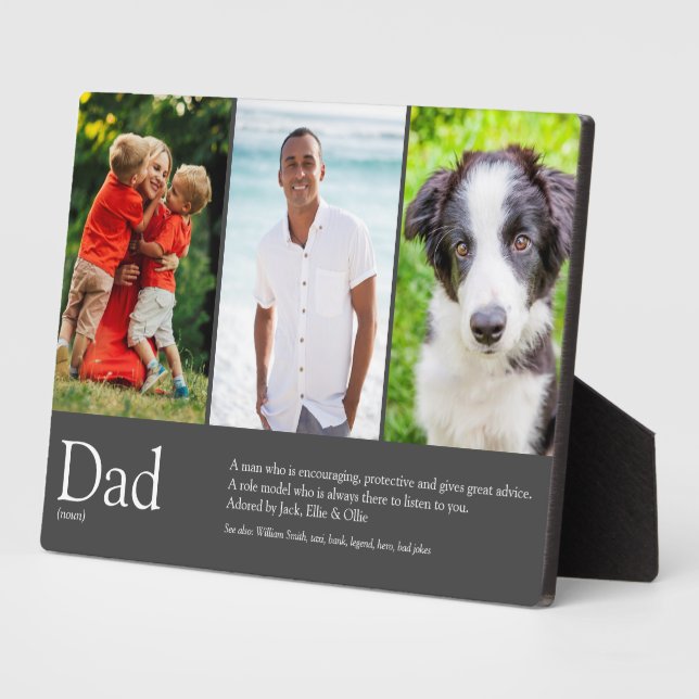 Placa Expositora Fotos de definición de papá mejor padre de papá gr (Lado)