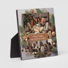 Placa Expositora Fotos de la familia navideña Merry