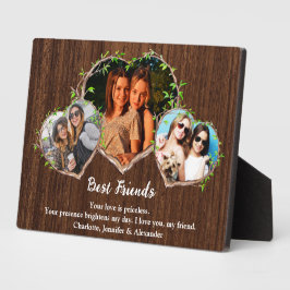 Placa Expositora Fotos de los mejores amigos Personalizados y mensa