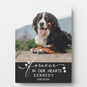 Placa Expositora Fotos de mascotas con huellas de pata negras por s