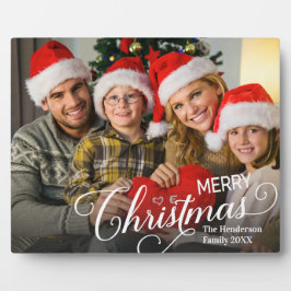 Placa Expositora Fotos de Personalizado simple de Feliz Navidad