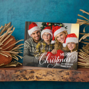 Placa Expositora Fotos de Personalizado simple de Feliz Navidad