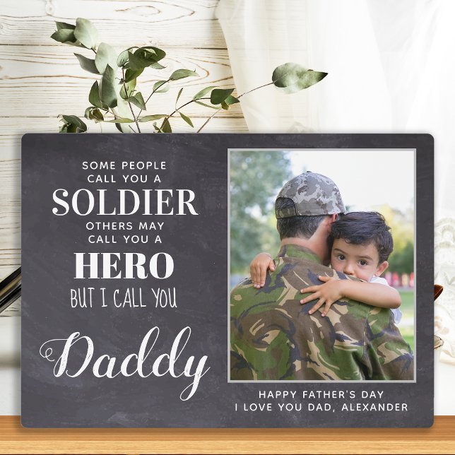Placa Expositora Fotos del Día del Padre del Ejército Soldado Milit (Subido por el creador)