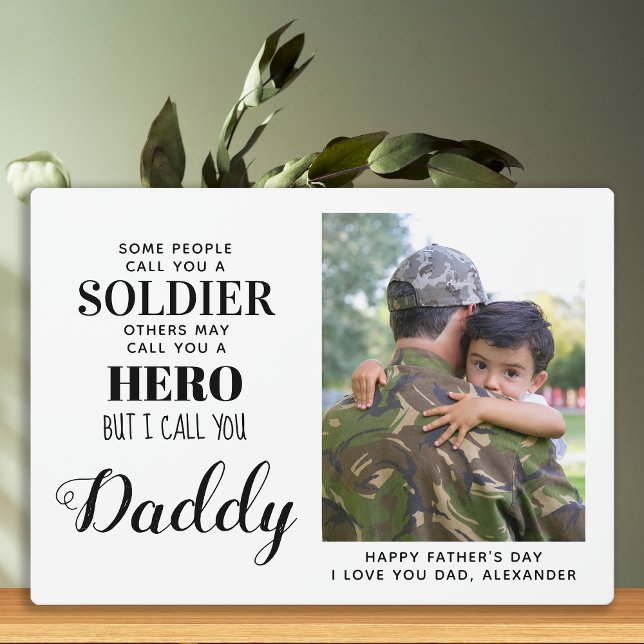 Placa Expositora Fotos del Día del Soldado Militar Hero Daddy Army (Subido por el creador)