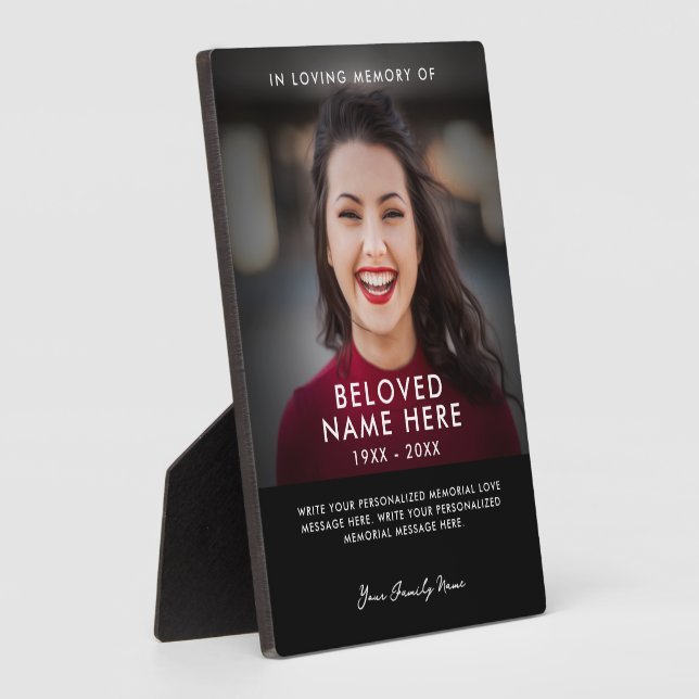 Placa Expositora Fotos en Memoria con Cariño (Lado)