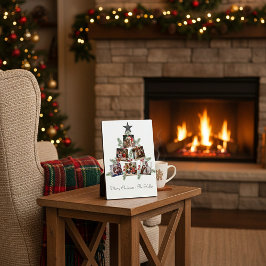 Placa Expositora Fotos personalizadas de Navidad en árbol
