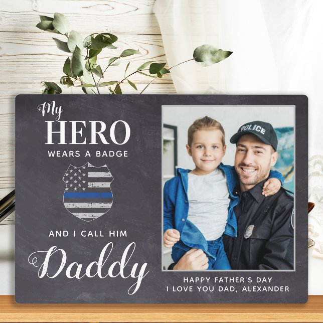 Placa Expositora Fotos personalizadas de papá, héroe de policía rus (Subido por el creador)