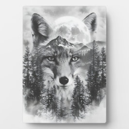 Placa Expositora Fox Y Montaña Doble Expuesta