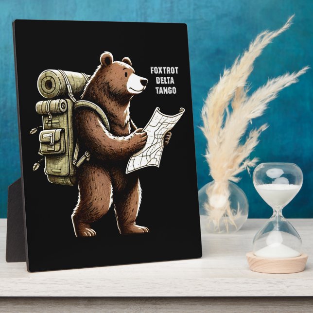 Placa Expositora Foxtrot Delta Tango Funny Bear (Lado)