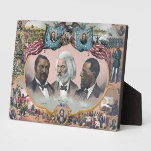 Placa Expositora Fr3d3rick Bailey Douglass con negro abolicionista