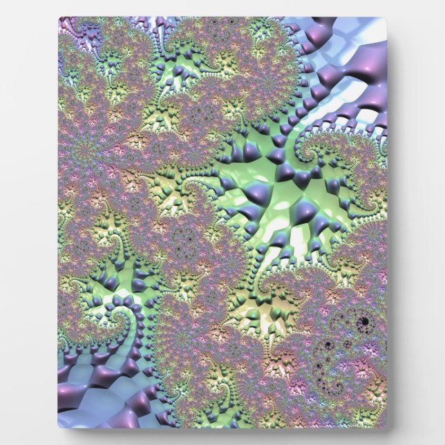 Placa Expositora Fractal Arcoíris Brillante (Frente)