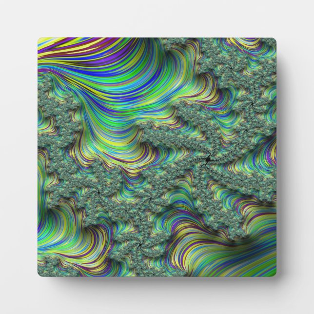 Placa Expositora Fractal Colorido (Frente)