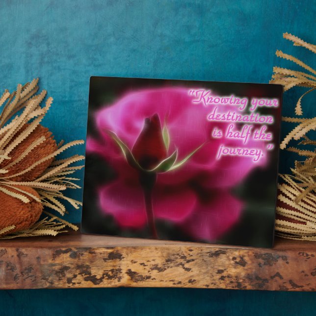 Placa Expositora Fractalius Rosa Inspirador Plaque (Lado)