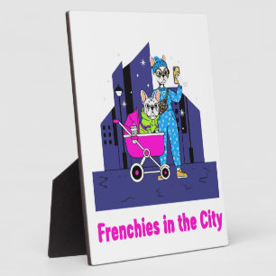 Placa Expositora Franceses divertidos en la ciudad Lindo francés