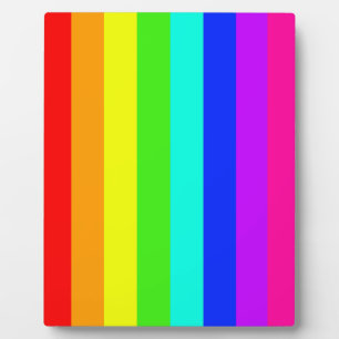 Placa Expositora franjas de arco iris barras de colores
